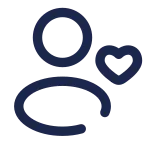 User Heart Rounded SVG Icon